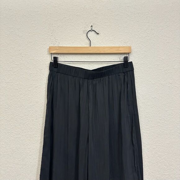 SOLID & STRIPED Milly Pants Black Elastic Waist High Rise Wide Leg NWOT - Picture 6 of 14